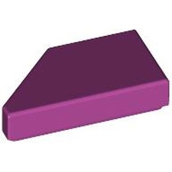 LEGO part 5092 Tile 1 x 2 with Stud Notch Right in Bright Reddish Violet/ Magenta