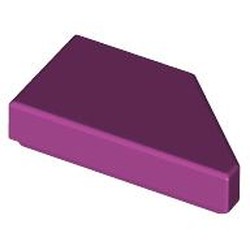 LEGO part 5091 Tile 1 x 2 with Stud Notch Left in Bright Reddish Violet/ Magenta