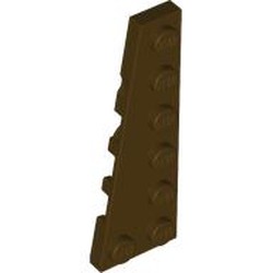 LEGO part 78443 Wedge Plate 6 x 2 Left in Dark Brown