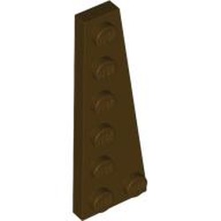 LEGO part 78444 Wedge Plate 6 x 2 Right in Dark Brown