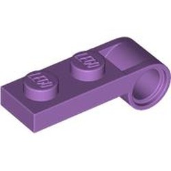 LEGO part 3172 Plate Special 1 x 2 with Pin Hole On Side in Medium Lavender