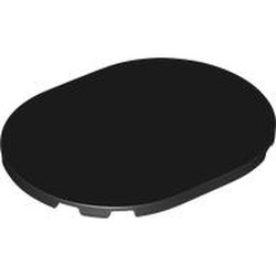 LEGO part 65474 Tile 6 x 8 with Rounded Corners in Black
