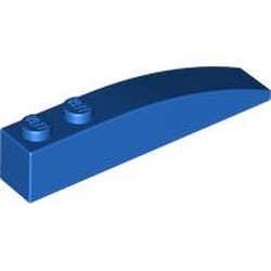 LEGO part 42022 Brick Curved 6 x 1 in Bright Blue/ Blue