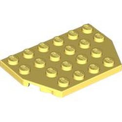 LEGO part 32059 Wedge Plate 4 x 6 Cut Corners in Cool Yellow/ Bright Light Yellow