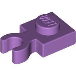 LEGO part 4085c Plate Special 1 x 1 with Clip Vertical [Thick U Clip] in Medium Lavender