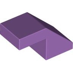 LEGO part 28192 Slope 45° 2 x 1 with 2/3 Inverted Cutout and no stud in Medium Lavender