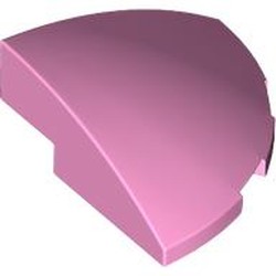 LEGO part 76797 Brick Round Corner, Curved 3 x 3 x 1 Quarter Circle in Light Purple/ Bright Pink