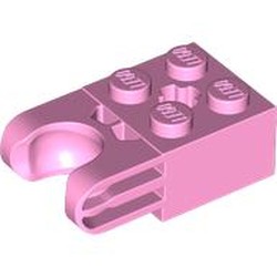 LEGO part 92013 Technic Brick Special 2 x 2 with Ball Socket Wide and Axle Hole in Light Purple/ Bright Pink
