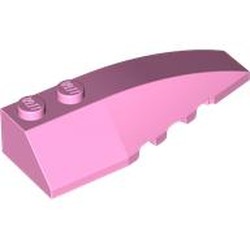 LEGO part 5711 Wedge Curved 6 x 2 Right, Smooth Inner Walls in Light Purple/ Bright Pink