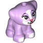 Animal, Dog Pup with White Face, Paws, Dark Pink Nose, Mouth print