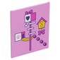Glass for Frame 1 x 6 x 6 with Dark Pink Cat Gym, Bird House print
