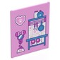 Glass for Frame 1 x 6 x 6 with Medium Blue/Dark Pink/White Kitchen, Mirror, Food Dish print