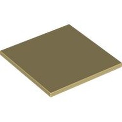 LEGO part 10202 Tile 6 x 6 with Bottom Tubes in Brick Yellow/ Tan