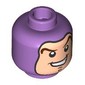 Minifig Head Buzz Lightyear, Baclava , Light Nougat Face, Dark Brown Eyebrows, Chin Dimple, Big Grin