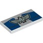 Tile 2 x 4 with Lightyear Symbol, Blue Background print