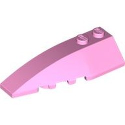 LEGO part 41748 Wedge Curved 6 x 2 Left, Inner Ridges in Light Purple/ Bright Pink