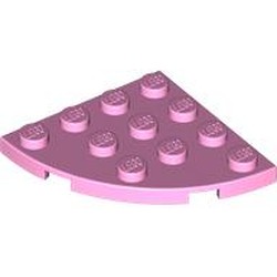 LEGO part 30565 Plate Round Corner 4 x 4 in Light Purple/ Bright Pink