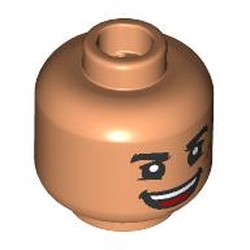 LEGO part 28621pr9626 Minifig Head with print in Nougat
