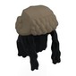 Hat, Ushanka with Long Hair Black pattern