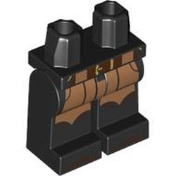 LEGO part 970c03pr0067 Hips and Black Legs with print in Black