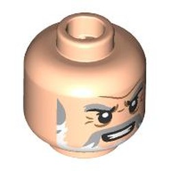 LEGO part 28621pr9637 Minifig Head with print in Light Nougat