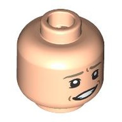 LEGO part 28621pr9635 Minifig Head with print in Light Nougat