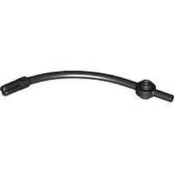 LEGO part 4042 Bar Curved with Axle End and 1 x 1 Round Plate in Black