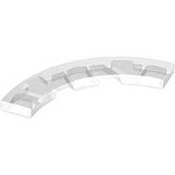 LEGO part 27507 Tile 4 x 4 Curved, Macaroni in Transparent/ Trans-Clear