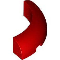 LEGO part 5651 Brick Round Corner 4 x 4 x 1 in Bright Red/ Red