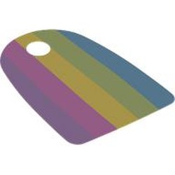 LEGO part 113291pr0001 Cape, Long with Rainbow print in Cool Yellow/ Bright Light Yellow