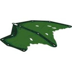 LEGO part 113308pr0001 Wing, Large, Left with Dark Green print in Bright Green