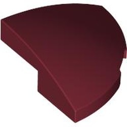 LEGO part 5852 Brick Round Corner, Curved 2 x 2 x 2/3 Quarter Circle in Dark Red