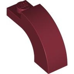 LEGO part 5843 Brick Arch 1 x 3 x 1 2/3 Curved Top in Dark Red