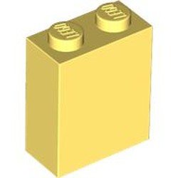 LEGO part 3245c Brick 1 x 2 x 2 with Inside Stud Holder in Cool Yellow/ Bright Light Yellow
