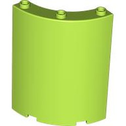 LEGO part 30562 Panel 4 x 4 x 6 Quarter Cylinder in Bright Yellowish Green/ Lime