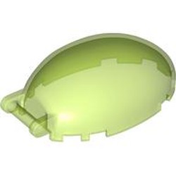 LEGO part 87752 Windscreen 6 x 4 x 2 1/3 Bubble Canopy with Handle in Transparent Bright Green/ Trans-Bright Green