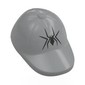 Hat / Cap Short Curved Bill Pulled Down with Seams and Black Spider print