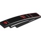 Slope Curved 1 x 6 with White 'H', Arrow on red Circles, White Sponsors print