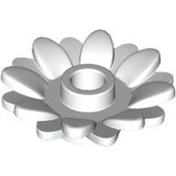 LEGO part 6901 Plant, Sunflower 2 x 2 with 16 Petals in White