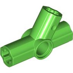 LEGO part 7329 Technic Axle and Pin Connector Angled Triple - 60° in Bright Green