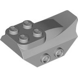 LEGO part 79897 Brick Special 2 x 5 with Slope, Studs on Side in Medium Stone Grey/ Light Bluish Gray