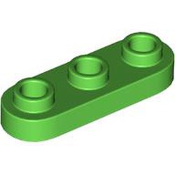 LEGO part 77850 Plate Special 1 x 3 Rounded with 3 Open Studs in Bright Green