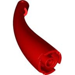 LEGO part 67361 Animal / Creature Body Part, Tail / Claw / Horn / Branch / Tentacle, End Section, Large in Bright Red/ Red
