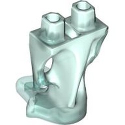 LEGO part 19859pat0016 Lower Body, Ghost with Marbled Light Aqua pattern in Transparent Light Blue/ Trans-Light Blue
