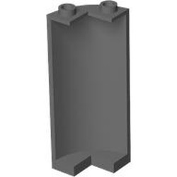 LEGO part 30987 Cylinder Quarter 2 x 2 x 5 (Wall) in Dark Stone Grey / Dark Bluish Gray