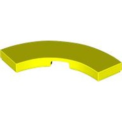 LEGO part 79393 Tile 3 x 3 Curved, Macaroni in Vibrant Yellow
