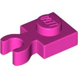 LEGO part 60897 Plate Special 1 x 1 with Clip Vertical [Thick Open O Clip] in Bright Purple/ Dark Pink