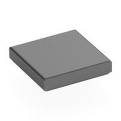 LEGO part 113506 FLAT TILE 2X2, NO. 585 in Cool Silver Drum Lacquered / Metallic Silver