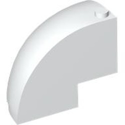 LEGO part 76776 1/4 SPHERE 5X5X3 1/3, W/ CUTOUT in White