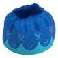 Duplo Skirt with Blue Layered Top Skirt and Medium Azure and Magenta Flowers Print